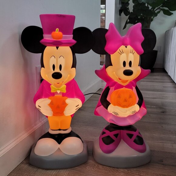 Disney Halloween Lighted Yard Decor Mickey Minnie Mouse 23"- 24" Indoor/Outdoor - Picture 4 of 9